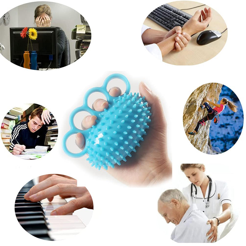 Hand Grip Strengthener Finger Exerciser Power Training Ball for Patient Recovery Elderly Stroke Arthritis Physical Therapy Anxiety Stress Relief Pressure Squeeze Athletes Musicians Muscles Massage - NewNest Australia