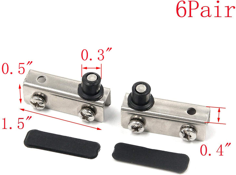 MY MIRONEY Glass Clamp 1.5" x 0.4" x 0.5" Glass Door Pivot Hinge Heavy Duty Glass Hinge,6 Pair - NewNest Australia