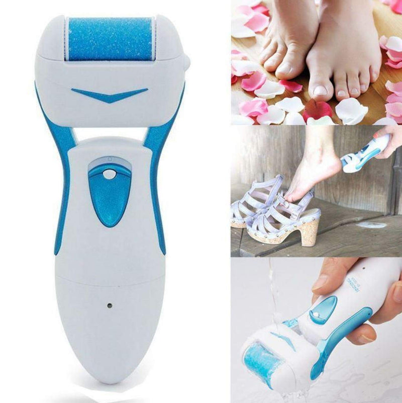 True Face Foot Files Pedicure Roller File Feet Care Hard Dry Skin Remover Electric Callus Battery Operated White - NewNest Australia