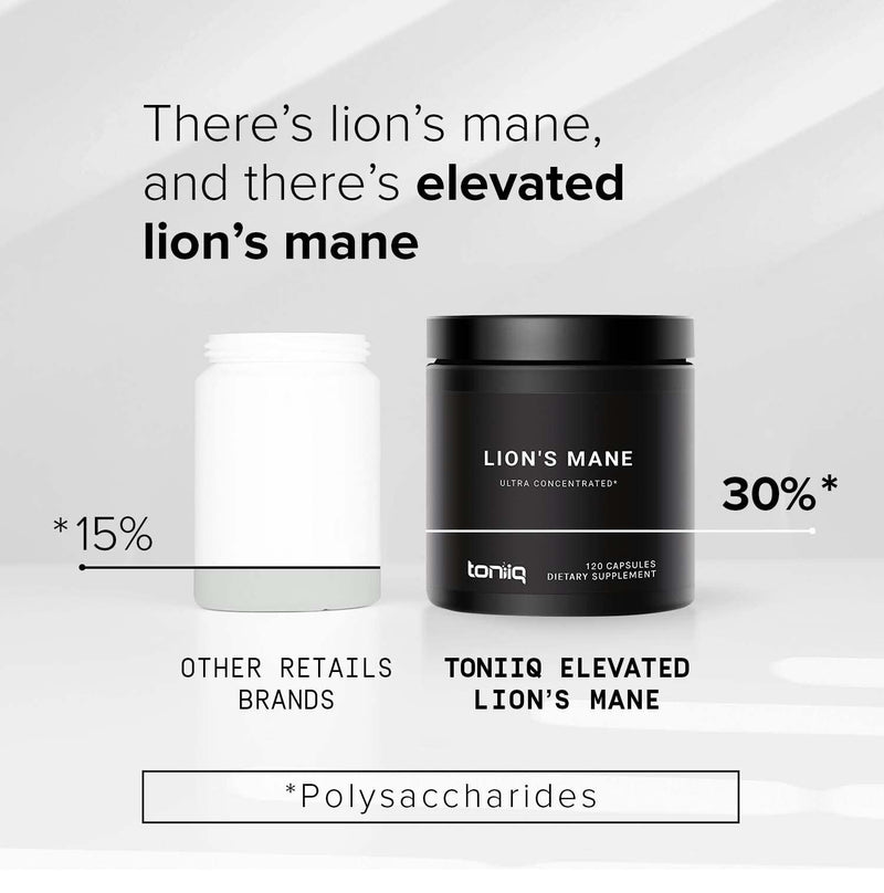 18,000mg 10x Concentrated Ultra High Strength Extract - Made with Organic Lions Mane - 30% Polysaccharides - Highly Concentrated and Bioavailable - 120 Veggie Capsules - NewNest Australia