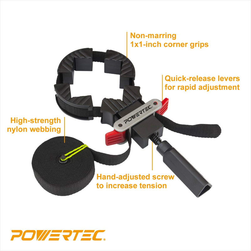 POWERTEC 71017 Quick Release Band Clamp | Woodworking Frame Clamping Strap Holder Basic - NewNest Australia