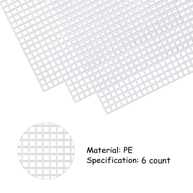 Pllieay 33 Pieces Mesh Plastic Canvas Sheets Kit Including 15 Pieces Clear Plastic Canvas, 12 Color Acrylic Yarn and Embroidery Tools for Embroidery Plastic Canvas Craft - NewNest Australia