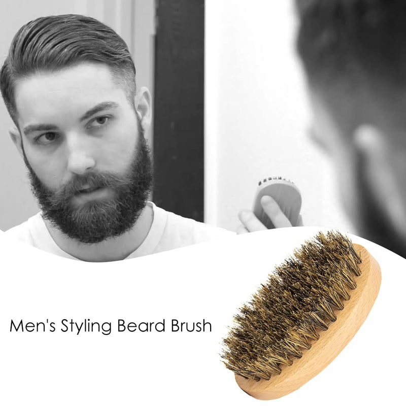Beard brush, beard brushes for men, beard brush with boar bristles, pocket mustache and beard brush, perfect beard care tool for men, for men beard styling, care and design 1 piece - NewNest Australia