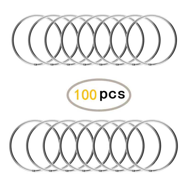 KINGFOREST 100PCS Key Rings 1 Inch, Key Rings Metal Keychain Rings Split Keyrings Flat Ring for Home Car Office Keys Attachment - NewNest Australia