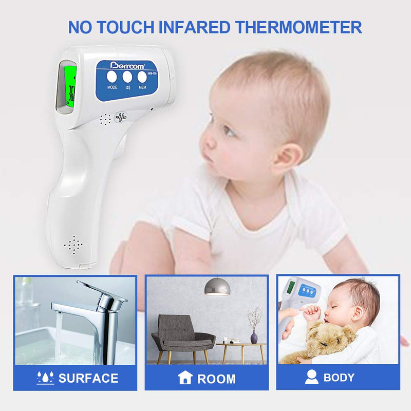 Berrcom Non Contact Infrared Forehead Thermometer JXB-178 Medical Grade Baby Fever Check Thermometer 3 in 1 Contactless for Kids Infant Adult (Batteries Not Included) - NewNest Australia