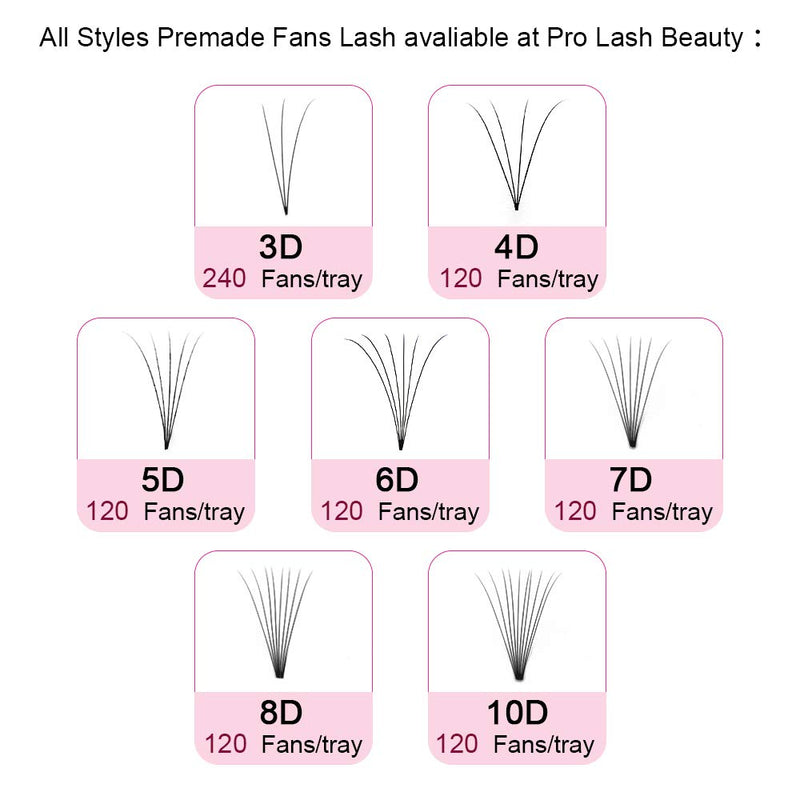 Pre Made Fan Eyelash Extensions 6D-C-0.07-14mm Short Stem Premade Fans Eyelash Extension Pre Fanned Russian Volume Lashes 0.07 0.10 Lash Extensions (6D-C-0.07-14) 14 mm - NewNest Australia