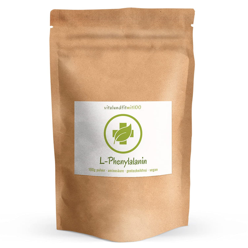 L-Phenylalanine Powder 100 G - Essential Proteinogenic Amino Acid - Fermentation Extraction - Vegan/Pure - Gmo Free - No Additives And Additives - Made In Germany - NewNest Australia