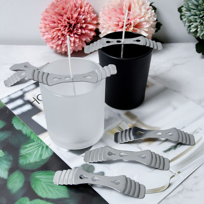 10pcs Metal Candle Wicks Centering Devices, 3 Holes Stainless Steel Candle Wick Holder for DIY Candle Making 10 Pcs - NewNest Australia