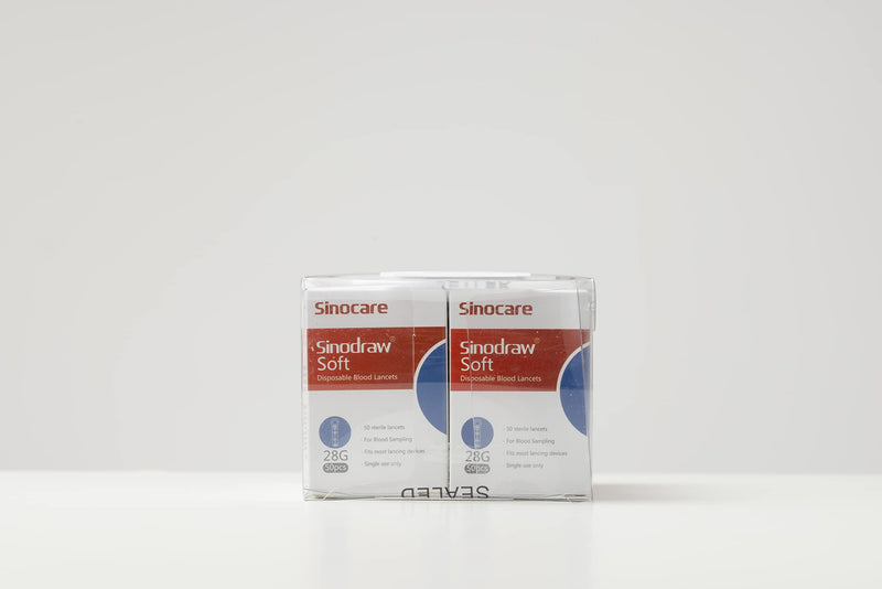 Sinocare 100pcs Safe Accu Blood Sugar Test Strips + 100pcs Twsit Lans, Diabetes Test Strips/Blood Glucose Test Strips Only for Safe Accu Blood Sugar Monitor (Safe Accu Strips- 100) - NewNest Australia
