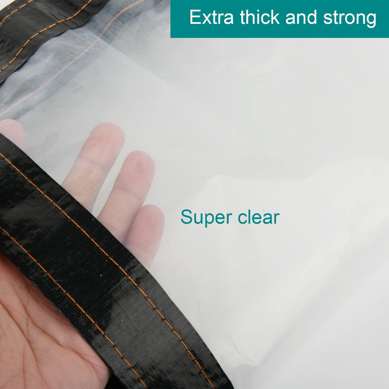 Cosmos 2Pcs Clear Tarp 39x39IN Heavy Duty Tarp Cover Waterproof Tarpaulin PVC Tarpaulin with Grommets Multi Purpose for Gardening Camping Traveling - NewNest Australia