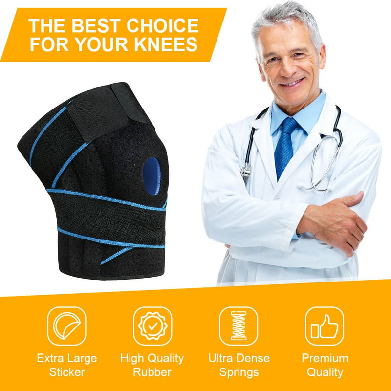ACWOO Knee Brace for Men Women, Adjustable Patella, Orthopedic Knee Support, Sports Bandage Knee for Meniscus Tear, Relieve Knee Pain, Arthritis (Blue) Blue - NewNest Australia