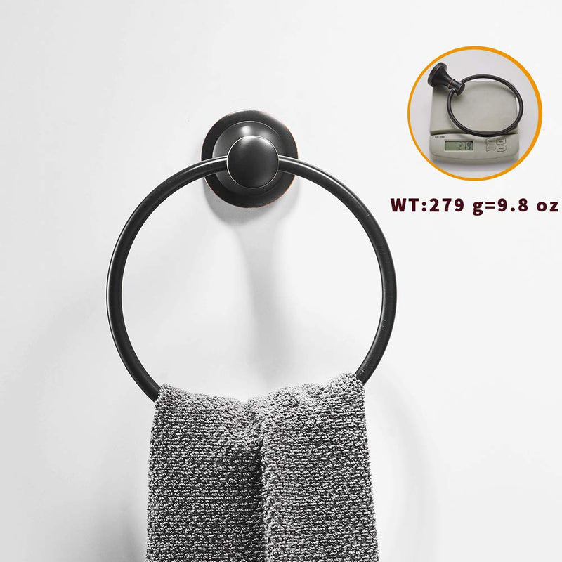 BESy Oil Rubbed Bronze Bathroom Hand Towel Ring Towel Holder, Wall Mounted Bathroom Hardware Accessory - NewNest Australia