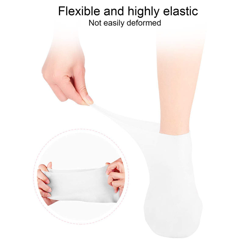 2 Pairs of Moisturizing Socks, Foot Spa Socks, Moisturizing Exfoliating Socks Moisturizing Care Elastic Anti Cracking Foot Skin Cares Socks Elastic Foot Care Socks White(XL(42-44)) XL(42-44) - NewNest Australia