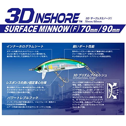 Yo-Zuri 3D Inshore Surface Minnow (F) 90mm 3-1/2" Mullet Floating Lure - NewNest Australia