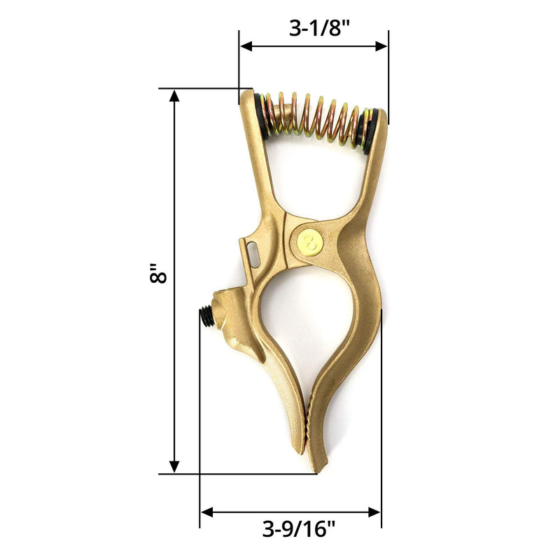 QWORK 500-Amp Welding Ground Clamp, Brass 500 Amp - NewNest Australia