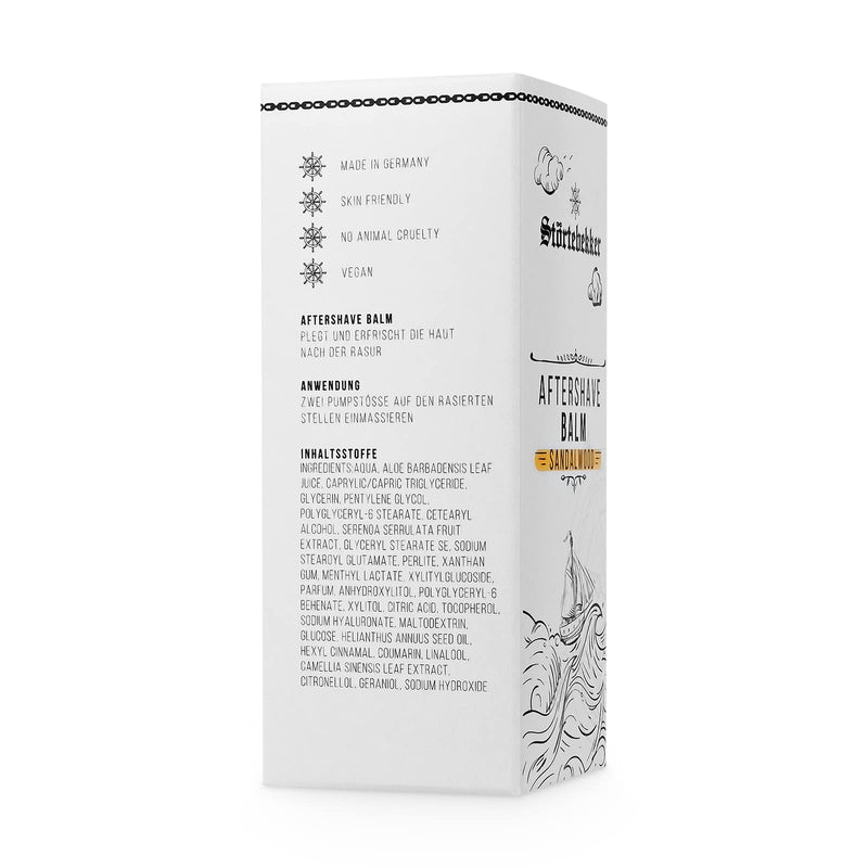 St√∂Rtebekker Premium After Shave Balm - Perfect For Shaving Treatment - After Shave Men - Pleasant Sandalwood Fragrance - High-Quality Ingredients - Gift Idea - Made In Germany - NewNest Australia