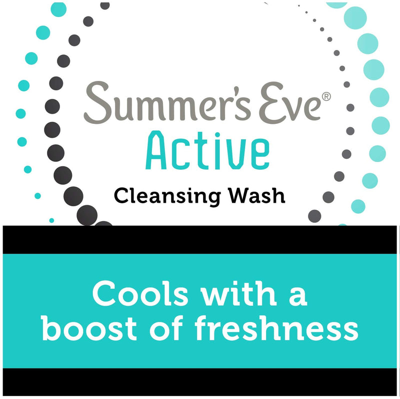Summer's Eve Active Cooling Feminine Cleansing Wash, mint, eucalyptus, 12 Fl Oz 12 Fl Oz (Pack of 1) - NewNest Australia