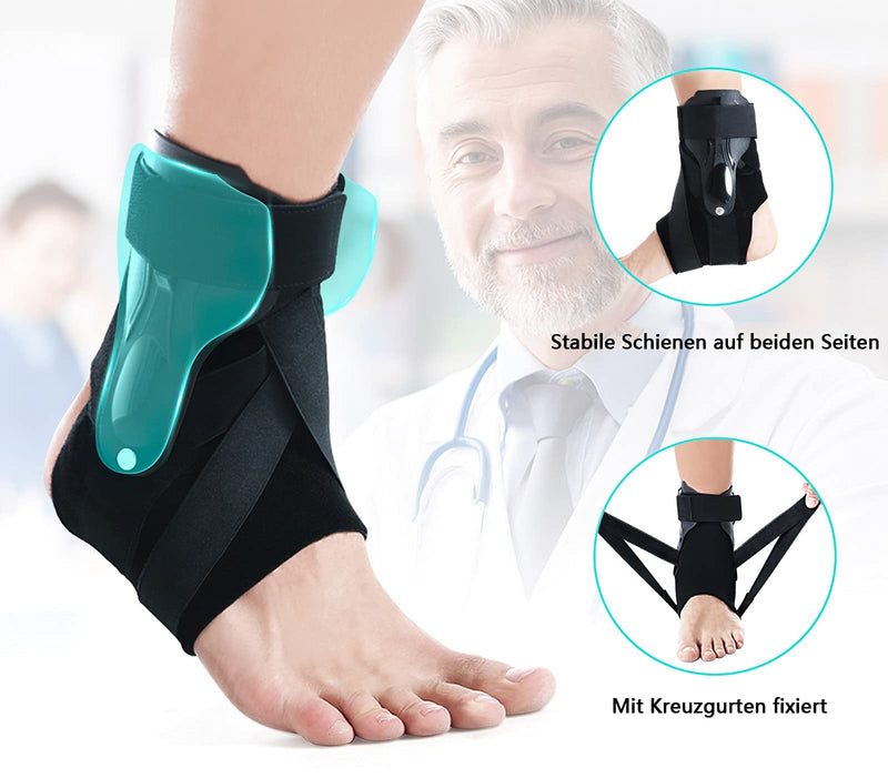 Ankle Brace, Adjustable Foot Brace, Ankle Support with PE Board, Strong Stabilization, Ankle Brace with Velcro Fastening, for Men and Women, Ankle Pain (M) - NewNest Australia