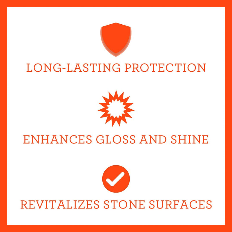 Granite Sealer & Protector – Best Stone Polish, Protectant & Care Product – Easy Maintenance for Clean Countertop Surface, Marble, Tile – No Streaks, Stains, Haze, or Spots - 18 OZ - TriNova 18.26 Fl Oz (Pack of 1) - NewNest Australia