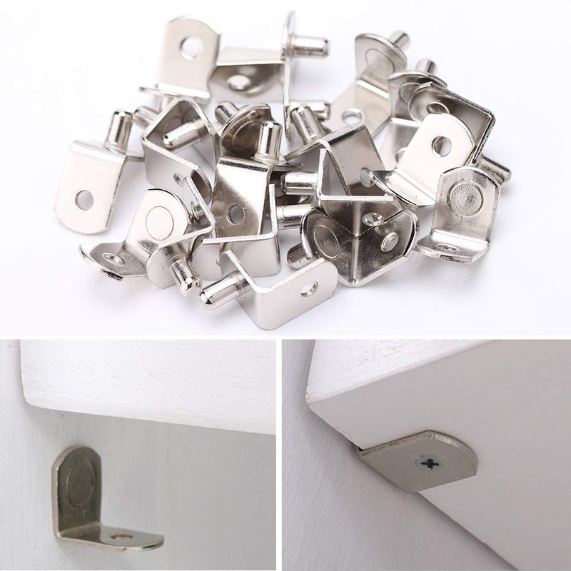 Shelf Pegs-Support Pins Set, Stainless Steel Metal Bracket Nickel Plated, Easily Replace Missing or Broken Kitchen Cabinet Bookshelf Pegs, 4 Styles 80 Pieces - NewNest Australia