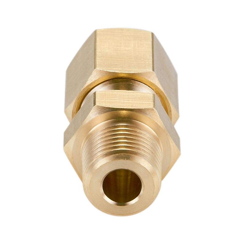 Litorange 4 Pack Metal Brass Compression Tube Pipe Fitting Connector, Straight Coupling Adapter, 1/4" Tube OD x 1/8" NPT Male 4PCS Straight 1/4"x 1/8"NPT - NewNest Australia