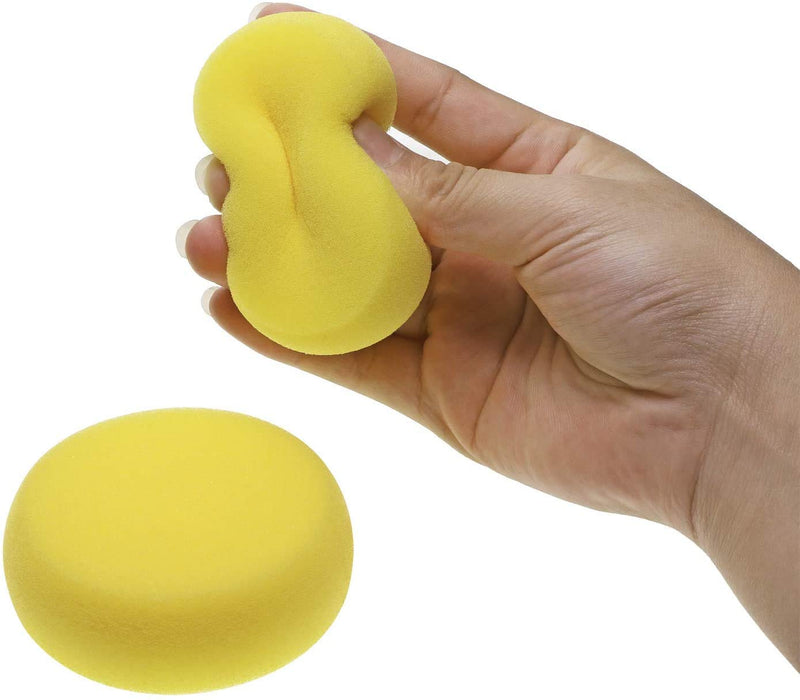 Penta Angel Paint Sponges Applicator 10Pcs Round Detail Foam Sponges for Painting Car Waxing Art & Craft DIY (Yellow) Yellow - NewNest Australia