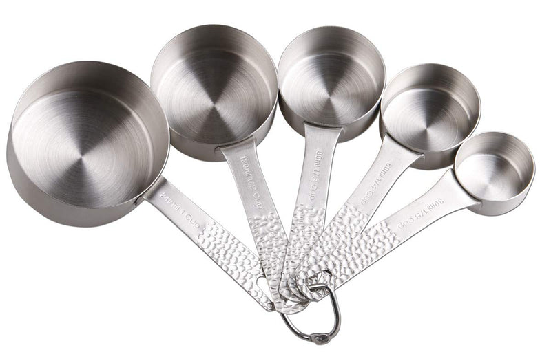 Measuring Cups Set, 18/8 Stainless Steel Measure Cups, Baking Measurement Cups, Kitchen Measuring Cups Set of 5 for Cooking A: Sliver - NewNest Australia