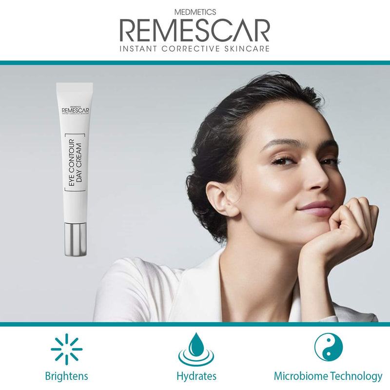 Remescar Eye Contour Day Cream - Added Caffeine & Vitamin C to Reduce Signs of Ageing - Smooth and Brighten the Eye Area - Microbiome Technology to Restore Skin Balance - NewNest Australia