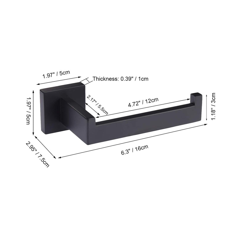 Toprema Toilet Paper Holder Tissue Roll Holder Hanger SUS304 Stainless Steel Matte Black Bathroom Lavatory Hardware Wall Mount Toilet Paper Holer - NewNest Australia