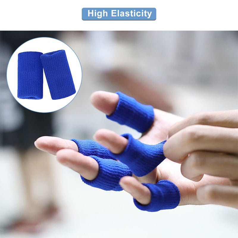 Finger Bandages, Finger Protectors, Pack Of 10, Stretchy, Flexible Finger Cuffs, Support, Finger Protection, Sports Aid, Arthritis Band Wrap For Pain Relief, Arthritis, Trigger Finger Or (Blue) - NewNest Australia