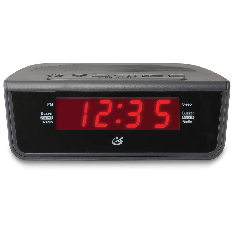 NewNest Australia - GPX C224B Dual Alarm Clock AM/FM Radio with Red LED Display (Black) 