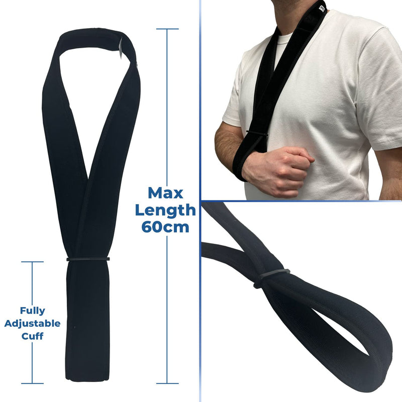 Foam Arm Sling by Kedley – Discreet Black | One Size Fits All | Medical Grade arm, Elbow, Wrist, Hand, and Shoulder Collor 'n' Cuff Supportive Sling - NewNest Australia