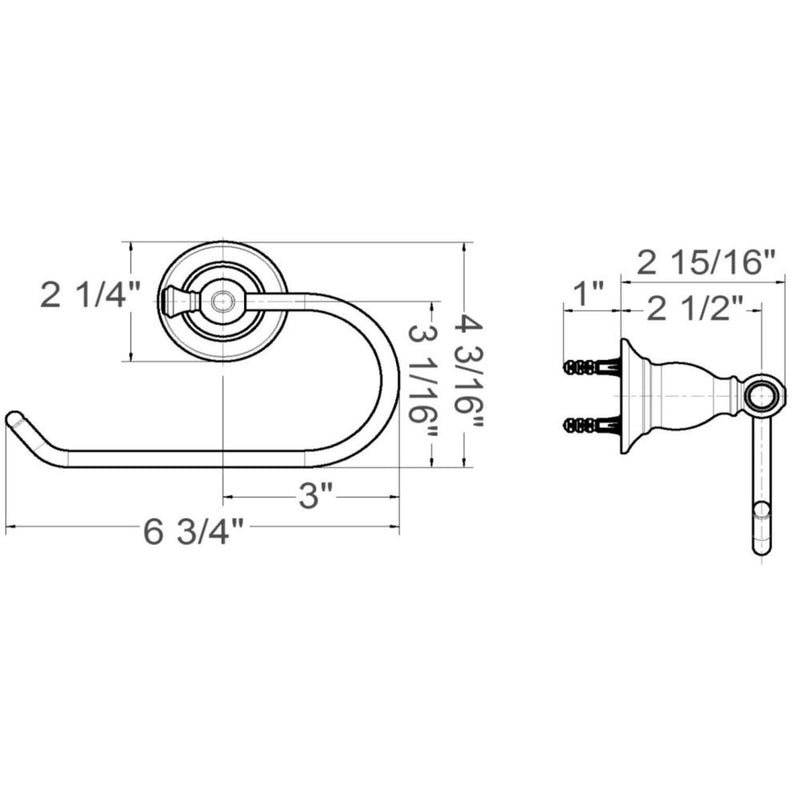 Design House 561084 Oakmont Toilet Paper Holder, Satin Nickel - NewNest Australia