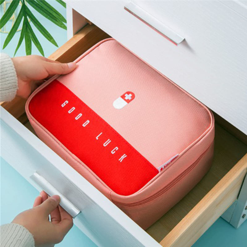 Uv Stylish Travel Pharmacy Bag, Medicine Bag, Empty First Aid Bag, Portable Waterproof Medicine Storage Bag, Medicine Box, Medicine Storage For Home Office Travel, Red - NewNest Australia