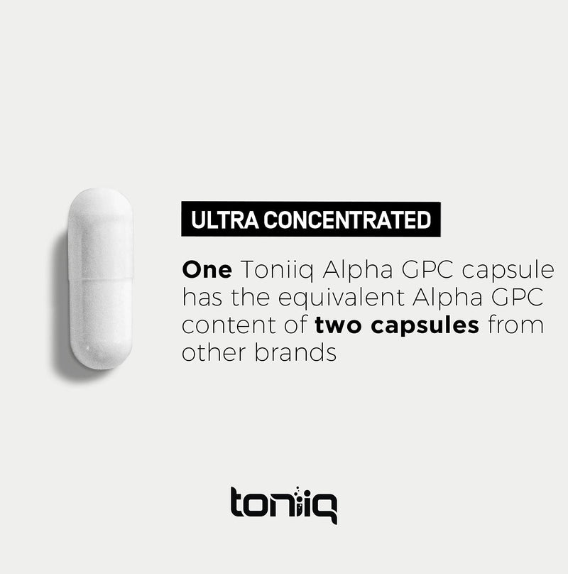 Ultra High Purity Alpha GPC Capsules - 600mg Concentrated Formula - 99%+ Highly Purified and Highly Bioavailable Nootropic - 120 Capsules Alpha GPC Supplement - NewNest Australia