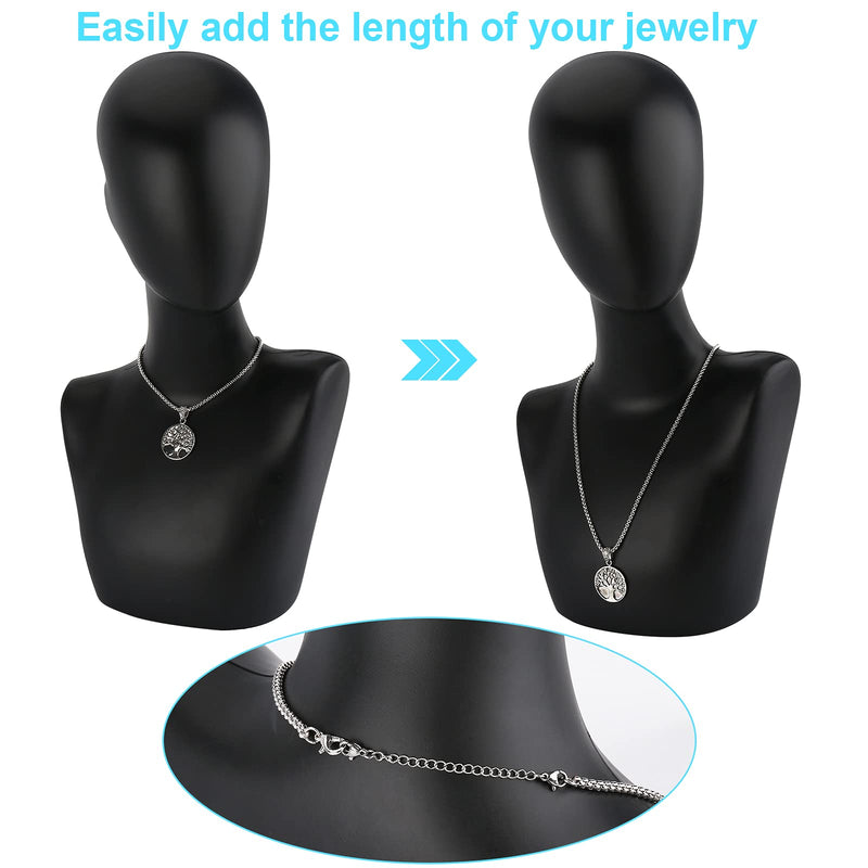 Necklace Extender, 10 PCS Chain Extenders for Necklaces, Premium Stainless Steel Jewelry Bracelet Anklet Necklace Extenders (5 Gold, 5 Silver), Length: 2" 3" 4" 5" 6", by UUBAAR Gold & Sliver - NewNest Australia