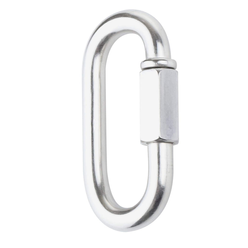 IEBUOBO Quick Link Stainless Steel Quick Link Chain D Shape Locking Quick Chain for Carabiner, Hammock, Camping and Outdoor Equipment (1/4 inch(16Packs)) 1/4 inch(16Packs) - NewNest Australia