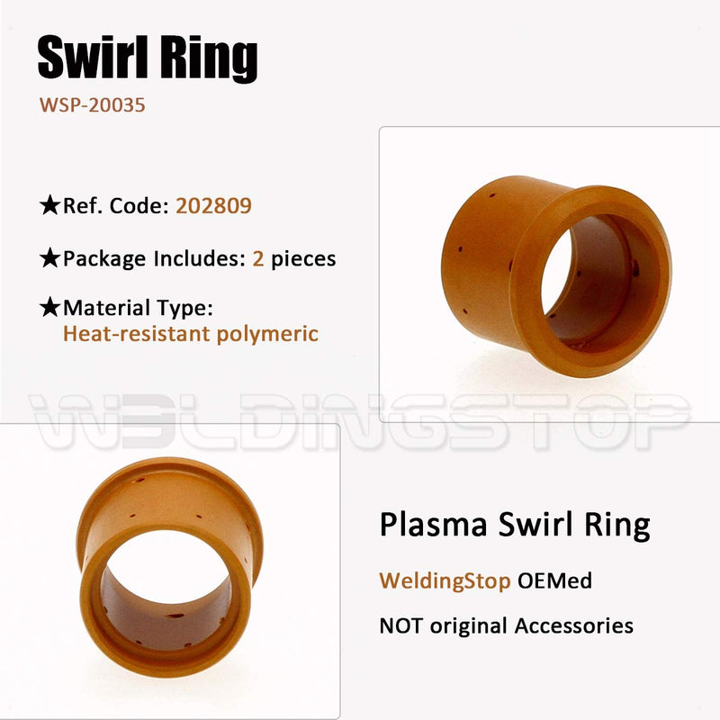 WeldingStop 202809 Swirl Ring fit for Miller Spectrum 375 X-treme Plasma Cutter ICE-25C ICE-27C Torch PKG-2 - NewNest Australia