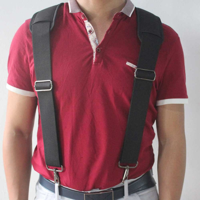 Tool Belt Suspenders Heavy Duty work suspenders Flexible Adjustable Straps with Comfortable Moveable Padded Shoulders Complete with 4 Loop Attachments - NewNest Australia