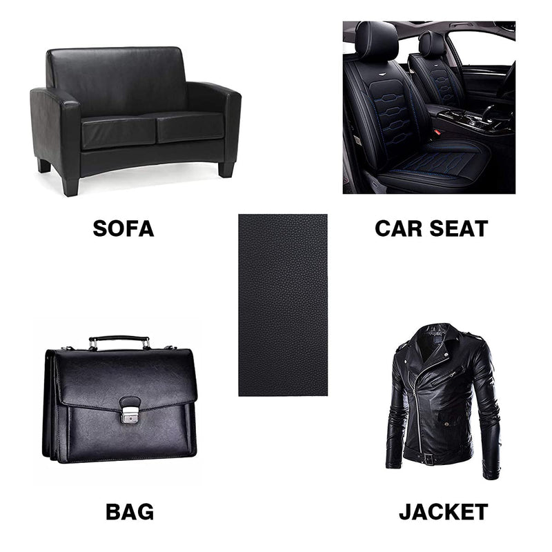 Vowcarol Leather Repair Kits for Couches and Cars, Leather Repair Patches Super-Thin Vinyl Repair kit 2 PCS Black - NewNest Australia