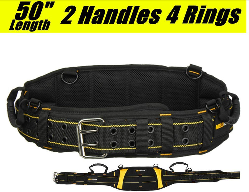 MeloTough Padded Electrician Tool Belt Tradesman Pro Padded Tool Belt With Back Support Heavy Foam Padding Carrying Handle,4 Suspenders D ring hook - NewNest Australia