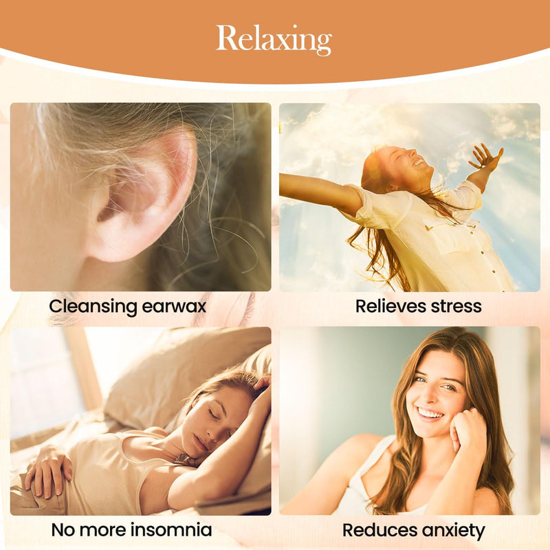 Ear Candles, Happycoco Hopi Ear Candles All Natural Beeswax Canding Cones Ear Wax Remover Candles 100% Non-Toxic Cylinders Fragrance Hollow Cone Candles with(8 Colours)+8 Protective Disks - NewNest Australia