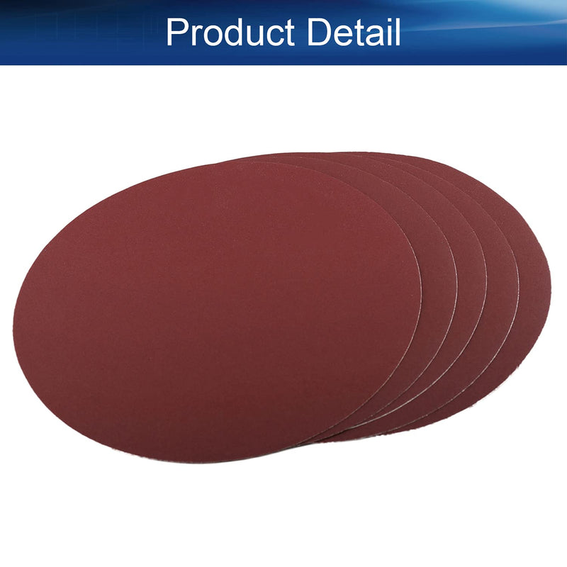 Auniwaig 8 inch 180 Sandpaper Sanding Discs NO-Hole PSA 180 Grit Sandpaper Aluminum Oxide Random Orbital Sander Pads for Metal,Non-Metal,Leather,Rubber,Plastic, 10pcs Reddish - NewNest Australia