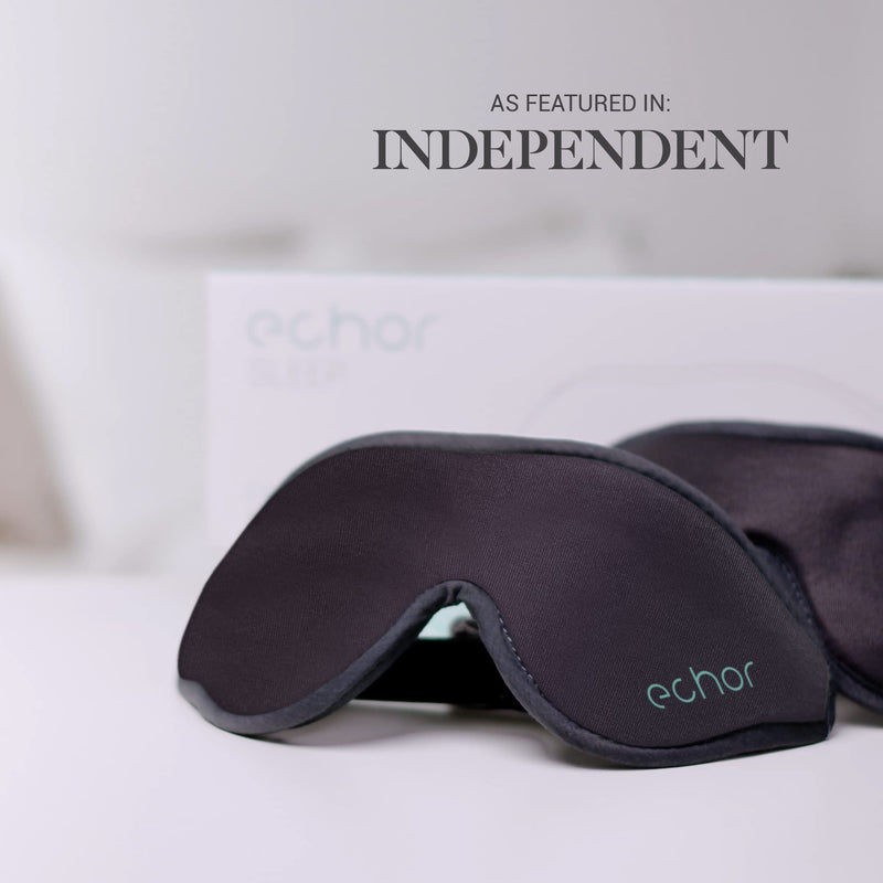Echor Total Blackout 3D Padded Foam Comfortable Premium Soft Eye Mask/Sleep Mask with Adjustable Elastic Strap and Nose Pad for Sleep and Travel (Grey) Grey - NewNest Australia