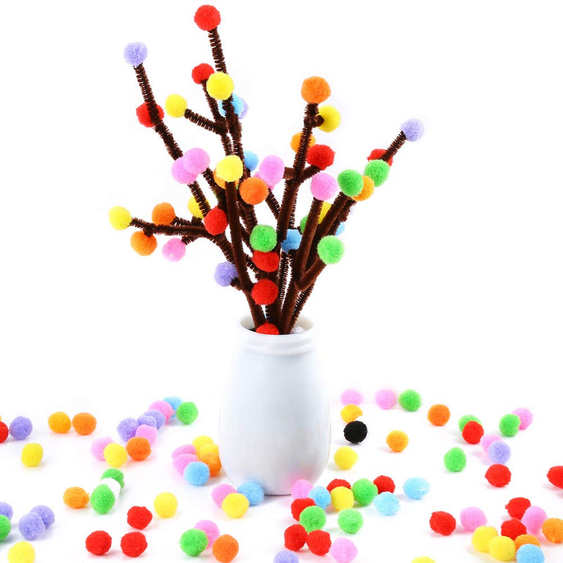 Caydo 1200 Pieces 1cm Assorted Pom Poms for DIY Creative Crafts Decorations - NewNest Australia