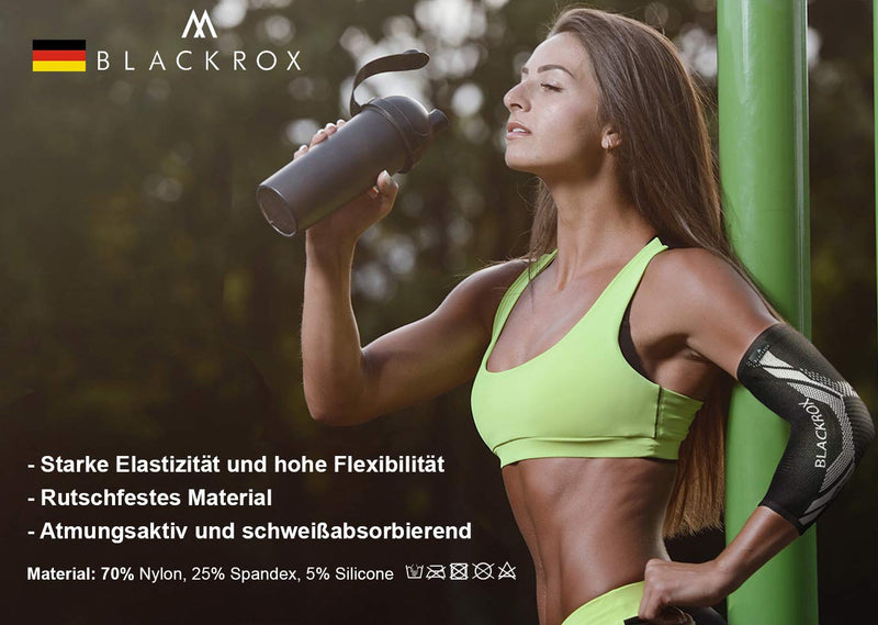 Blackrox Elbow Bandage Comparison Winner, Tennis Elbow Bodybulding With Compression For Men And Women, Elastic, For Fitness, Volleyball, Handball, Strength Sports, Right And Left - NewNest Australia