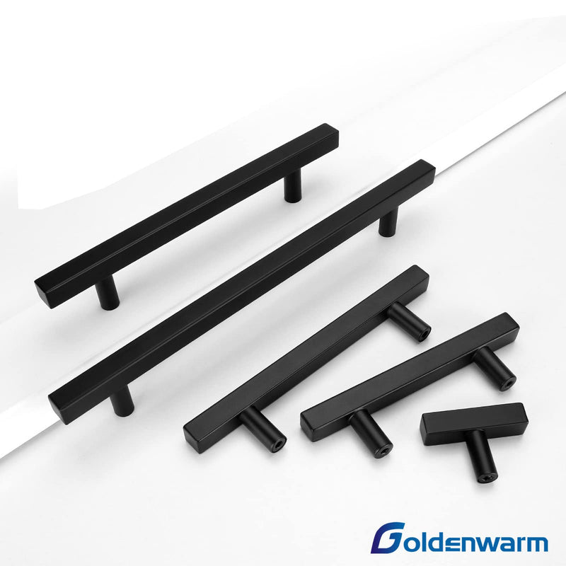 5Pack 3 Inch Black Cabinet Handles Matte Black Dresser Pulls Black Kitchen Cabinet Handles - goldenwarm LSJ22BK76 Cupboard Drawer Handle Pulls Modern Black Hardware, 76mm Hole Centers 5 3in Hole Centers - NewNest Australia