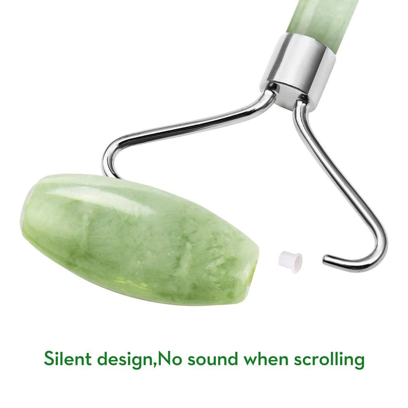 Kimkoo Jade Roller for Face-3 in 1 Kit with Facial Massager Tool,100% Real Natural Jade Stone Facial Roller Anti Aging,Face Beauty Set for Eye Anti-Wrinkle - NewNest Australia