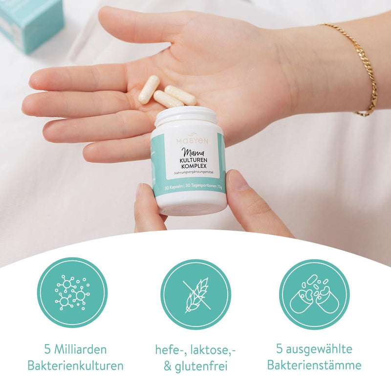 Mabyen Mama Cultures Complex | Probiotics Intestinal Restoration Pregnancy And Breastfeeding | Dietary Supplement | Intestinal Flora Building For Pregnant Women And Mothers | For Healthy Digestion - NewNest Australia