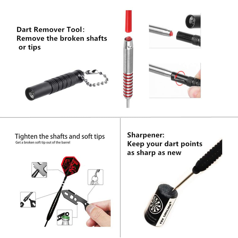 FOX SMILING Dart Tool Kit, 145PCS, with Steel Rubber O Ring, Stone Sharpener Dart Repair Accessories Set Flight Protector and Weight Add A Grams,Small Packaging Easy Carrying 145 pieces - NewNest Australia